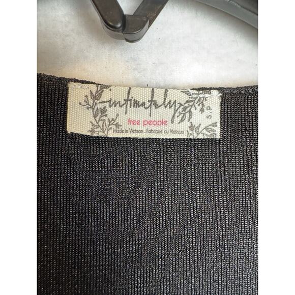 Free People Intimately‎ Turnt Bodysuit Womens S Black Surplice Long Sleeve Thong - Picture 5 of 11